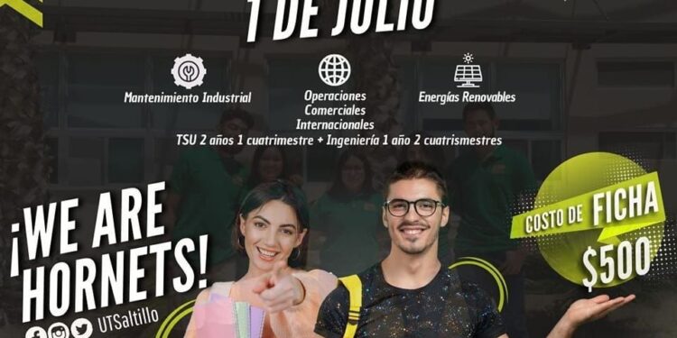 UNIVERSIDAD TECNOLÓGICA DE SALTILLO MANTIENE ABIERTA CONVOCATORIA DE INGRESO HASTA JUNIO