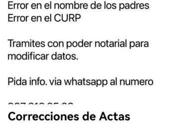 Son un fraude las publicaciones en Facebook relacionadas a la corrección de actas de nacimiento