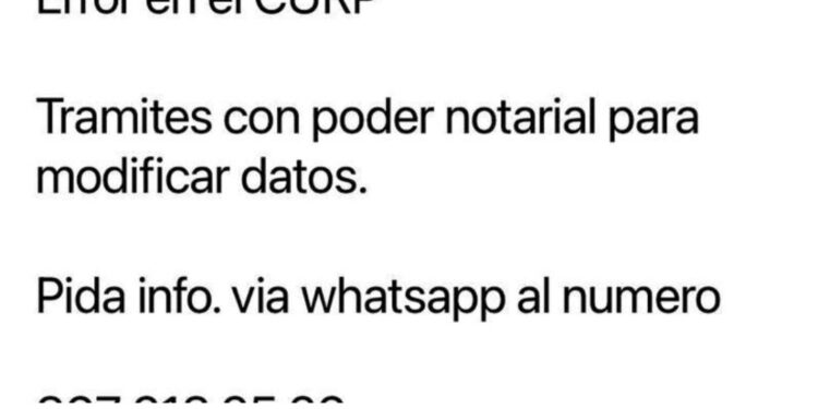 Son un fraude las publicaciones en Facebook relacionadas a la corrección de actas de nacimiento