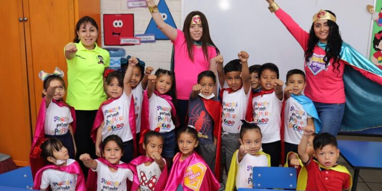 Llevan Brigada “Educándote con el corazón” a la escuela de preescolar Héroes