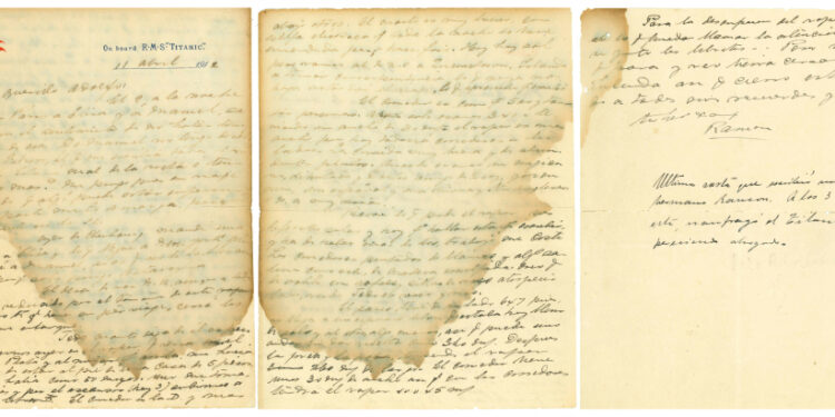 Subastan carta enviada desde el Titanic en 12 mil dólares: Su autor murió en el navío