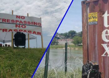 Frontera México-EU: Texas pone contenedores, púas y grabaciones para disuadir a migrantes