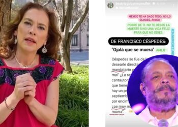 «Ojalá que se muera», dice Céspedes sobre AMLO; Beatriz Gutierrez lo defiende