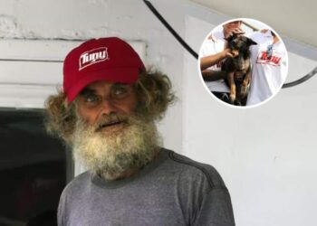 El náufrago australiano regala a ‘Bella’, la perrita que lo acompañó en la odisea por el Pacífico