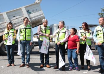 MIGUEL RIQUELME Y JOSÉ MARÍA FRAUSTRO PONEN EN MARCHA OBRAS DE INFRAESTRUCTURA VIAL EN SALTILLO
