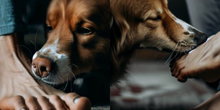 ¿Por qué a los perros les gusta lamer los pies?