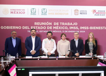 Zoé Robledo y Delfina Gómez analizan proyecto de   federalización del Estado de México  al modelo IMSS-Bienestar