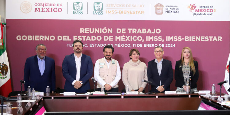 Zoé Robledo y Delfina Gómez analizan proyecto de   federalización del Estado de México  al modelo IMSS-Bienestar