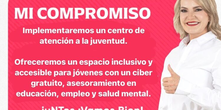 Norma Treviño con los jóvenes de Piedras Negras para brindarles más espacios