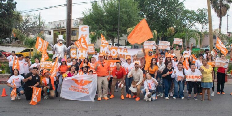 Crece Movimiento Ciudadano en segundo mega crucero en Piedras Negras