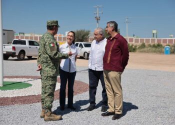 CLAUDIA SHEINBAUM RECORRE JUNTO AL PRESIDENTE ANDRÉS MANUEL LÓPEZ OBRADOR EL NUEVO CENTRO DE ADUANAS DE MÉXICO EN TAMAULIPAS