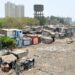 Ramshackle huts in Mumbai's slum Dharavi