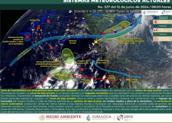 SE PREVÉN LLUVIAS AISLADAS Y FUERTES RACHAS DE VIENTO EN COAHUILA, CON POSIBLE FORMACIÓN DE TORBELLINOS