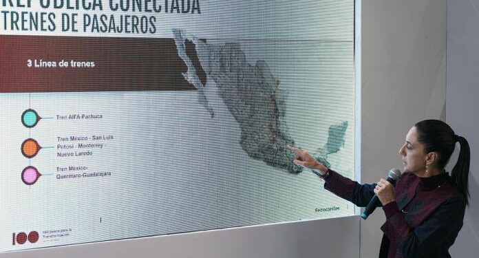 Sheinbaum anuncia dos nuevas líneas férreas, como un «Tren Maya hacia el norte» de México