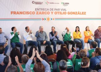 ENTREGAN GOBERNADOR MANOLO JIMÉNEZ Y ALCALDE JOSÉ MARÍA FRAUSTRO IMPORTANTE OBRA VIAL EN SALTILLO