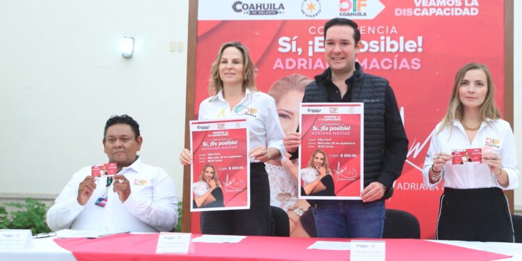 ANUNCIA EL DIF COAHUILA LA CONFERENCIA “SÍ, ¡ES POSIBLE¡” CON  ADRIANA MACÍAS