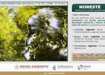 FRENTE FRÍO NÚMERO 1 PROVOCARÁ LLUVIAS INTENSAS EN COAHUILA