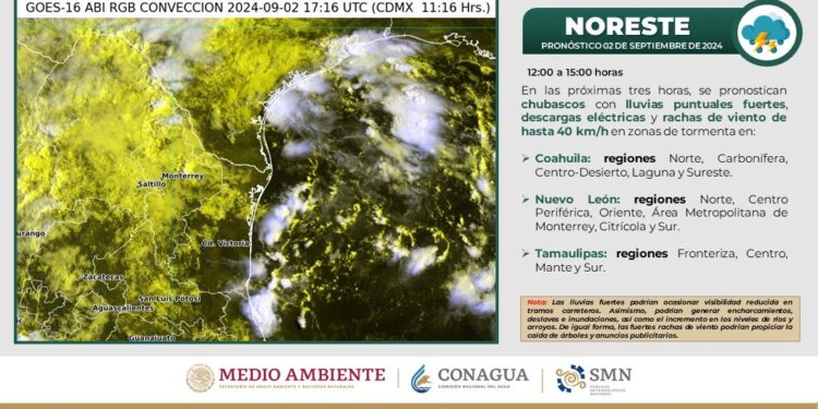 FRENTE FRÍO NÚMERO 1 PROVOCARÁ LLUVIAS INTENSAS EN COAHUILA