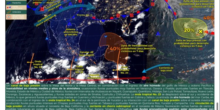 SE ESPERAN ALTAS TEMPERATURAS Y LLUVIAS AISLADAS EN COAHUILA