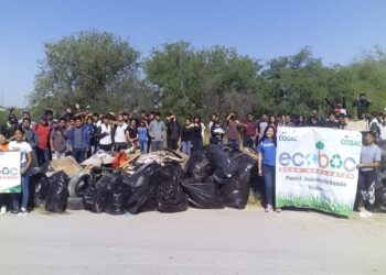 En Acuña 90 jóvenes se suman a campaña de limpieza del arroyo Las Vacas