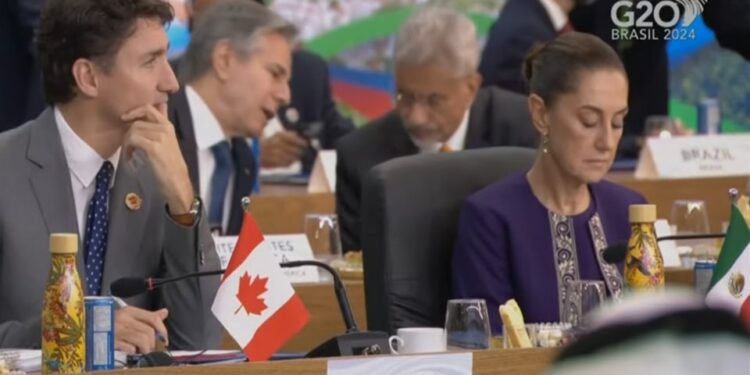 Claudia Sheinbaum propone redirigir gasto militar a combatir el hambre en el G20 (Video)