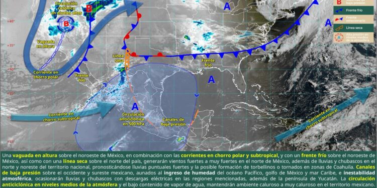 SE ESPERAN FUERTES LLUVIAS Y VIENTOS CON POSIBLE FORMACIÓN DE TORBELLINOS O TORNADOS EN COAHUILA