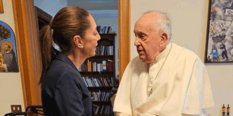 Claudia Sheinbaum lamenta la muerte del Papa Francisco; fue un humanista