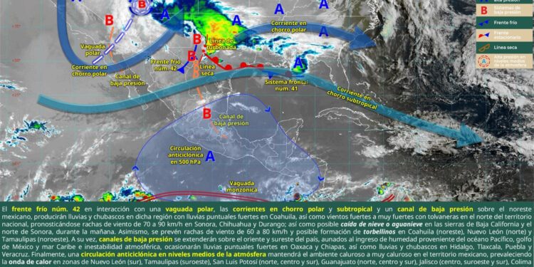 SE PREVÉN LLUVIAS FUERTES Y POSIBLE FORMACIÓN DE TORBELLINOS EN COAHUILA