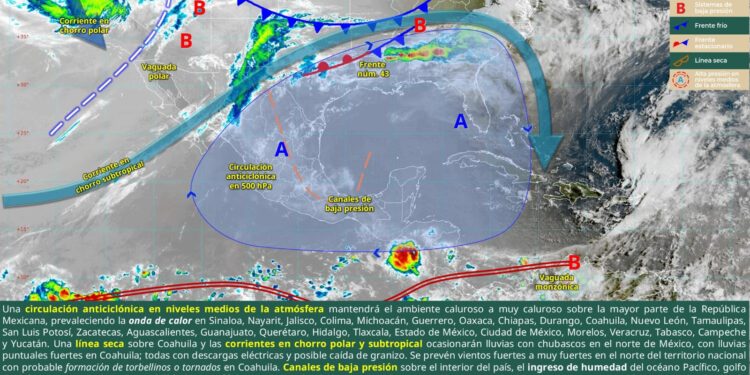 SE ESPERAN LLUVIAS Y VIENTOS FUERTES EN COAHUILA