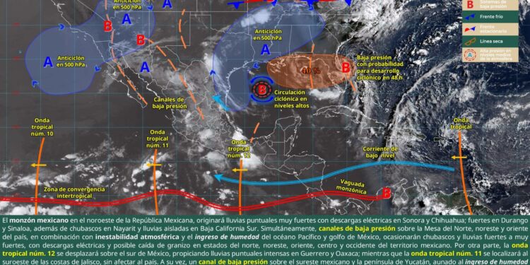 SE MANTIENEN LAS LLUVIAS EXTREMAS EN COAHUILA: ALERTA POR DESCARGAS ELÉCTRICAS Y GRANIZO
