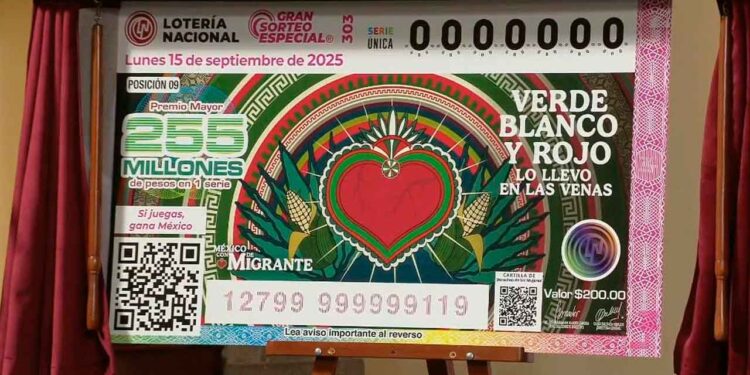 Develan cachito de sorteo de Lotería Nacional en homenaje a los migrantes (Video)