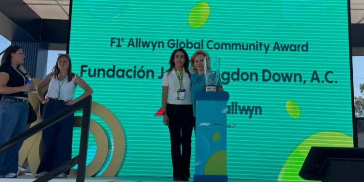 Organización dedicada al Síndrome de Down, Fundación John Langdon Down, gana el premio F1® Allwyn Global Community Award en el Gran Premio de México