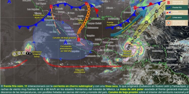 FRENTE FRÍO NÚMERO 11 GENERARÁ DESCENSO DE TEMPERATURA EN EL ESTADO