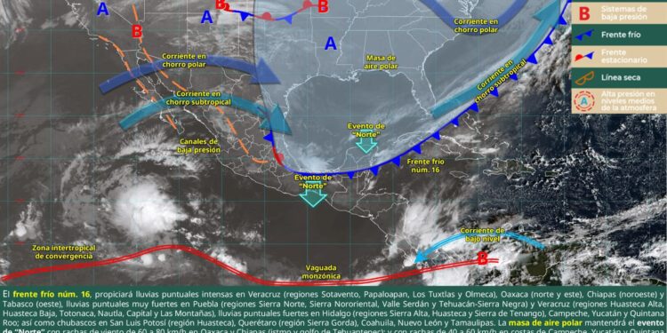NUEVO FRENTE FRÍO GENERARÁ CHUBASCOS Y DESCENSO DE TEMPERATURA EN COAHUILA