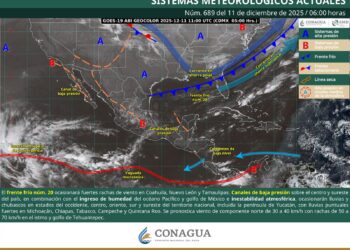FRENTE FRÍO NÚMERO 20 GENERARÁ AMBIENTE FRÍO Y FUERTES RACHAS DE VIENTO
