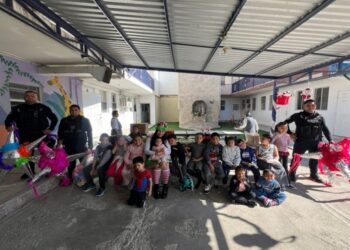 Policía Civil Coahuila celebra posada navideña en el Orfanatorio Casa de Nazareth