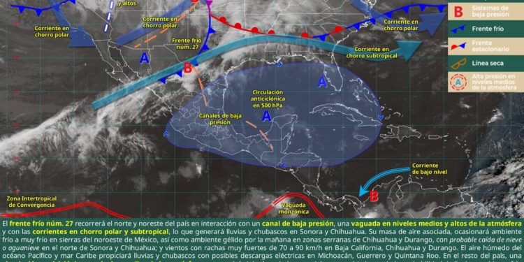 FRENTE FRÍO NÚMERO 27 INGRESARÁ A COAHUILA