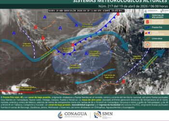 LLUVIAS Y VIENTOS FUERTES POR EL FRENTE FRÍO NÚMERO 45 EN COAHUILA