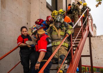 Simulacro de incendio fortalece la capacidad de respuesta en Piedras Negras